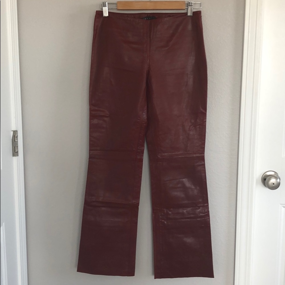 Theory leather pants.
